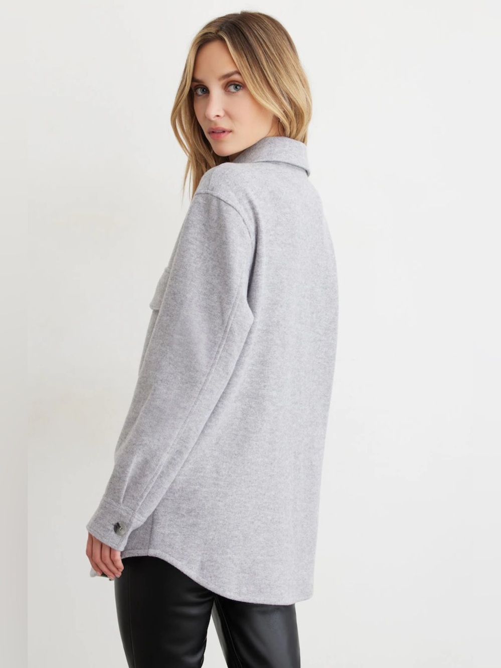 Dynamite Button Front Shacket - Picture 4 of 14